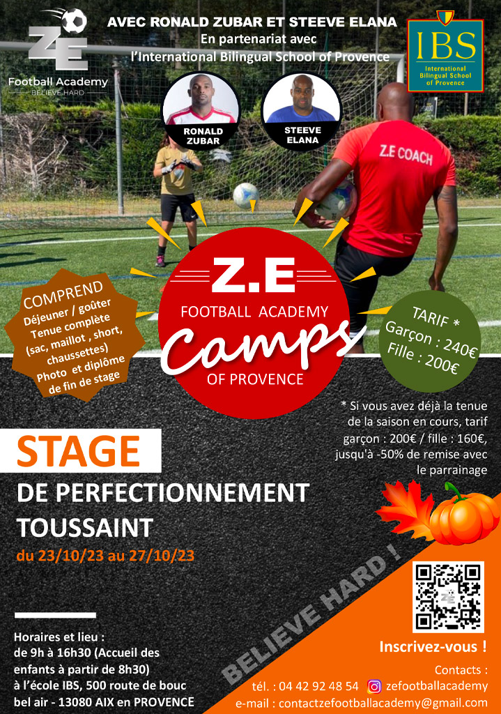 Stage toussaint 2023 ZE Football Academy