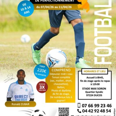 Stage de Perfectionnement Football – Martinique (Avril 2026)